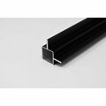 Eztube Extrusion for 1/4in Recessed Panel  Black, 72in L x 1in W x 1in H, QR Both Ends 100-190 BK QR 6
